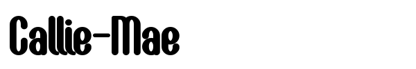 Callie-Mae font preview